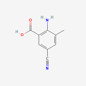 2-Amino-5-cyano-3-methylbenzoic acid chemical structure (CAS 871239-18-8)