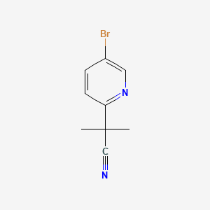 2-(5-Bromopyridin-2-yl)-2-methylpropanenitrile chemical structure (CAS 871239-58-6)