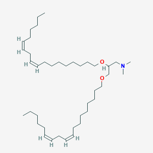 N,N-Dimethyl-2,3-bis(((9Z,12Z)-octadeca-9,12-dien-1-yl)oxy)propan-1-amine chemical structure (CAS 871258-12-7)
