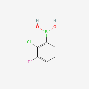 (2-Chloro-3-fluorophenyl)boronic acid chemical structure (CAS 871329-52-1)