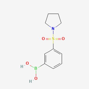 (3-(Pyrrolidin-1-ylsulfonyl)phenyl)boronic acid chemical structure (CAS 871329-61-2)