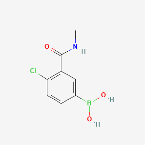 (4-Chloro-3-(methylcarbamoyl)phenyl)boronic acid chemical structure (CAS 871332-65-9)