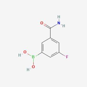 (3-Carbamoyl-5-fluorophenyl)boronic acid chemical structure (CAS 871332-66-0)