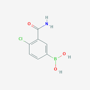 (3-Carbamoyl-4-chlorophenyl)boronic acid chemical structure (CAS 871332-67-1)