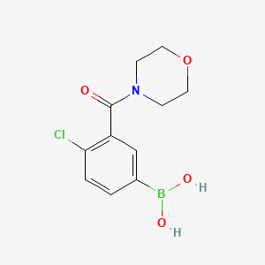 (4-Chloro-3-(morpholine-4-carbonyl)phenyl)boronic acid chemical structure (CAS 871332-71-7)