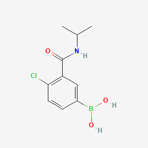 (4-Chloro-3-(isopropylcarbamoyl)phenyl)boronic acid chemical structure (CAS 871332-74-0)