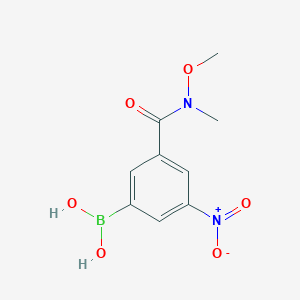 3-[Methoxy(methyl)carbamoyl]-5-nitrophenylboronic acid chemical structure (CAS 871332-84-2)