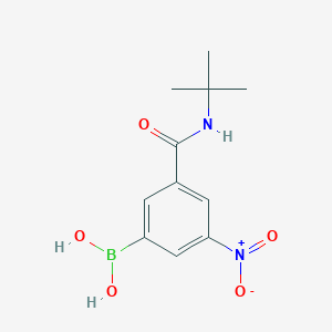 (3-(tert-Butylcarbamoyl)-5-nitrophenyl)boronic acid chemical structure (CAS 871332-87-5)