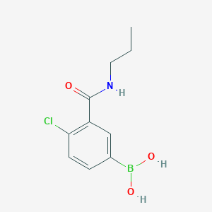 (4-Chloro-3-(propylcarbamoyl)phenyl)boronic acid chemical structure (CAS 871332-93-3)