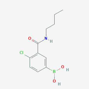(3-(Butylcarbamoyl)-4-chlorophenyl)boronic acid chemical structure (CAS 871332-94-4)