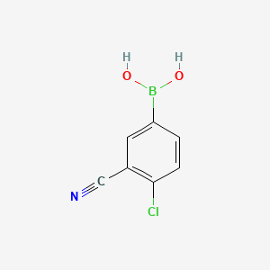 (4-Chloro-3-cyanophenyl)boronic acid chemical structure (CAS 871332-95-5)