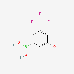 3-Methoxy-5-(trifluoromethyl)phenylboronic acid chemical structure (CAS 871332-97-7)
