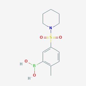 (2-Methyl-5-(piperidin-1-ylsulfonyl)phenyl)boronic acid chemical structure (CAS 871333-00-5)