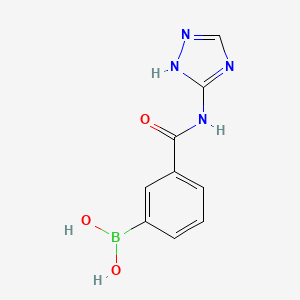 (3-((1H-1,2,4-Triazol-3-yl)carbamoyl)phenyl)boronic acid chemical structure (CAS 871333-05-0)