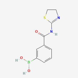 (3-((4,5-Dihydrothiazol-2-yl)carbamoyl)phenyl)boronic acid chemical structure (CAS 871333-06-1)