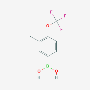 (3-Methyl-4-(trifluoromethoxy)phenyl)boronic acid chemical structure (CAS 871362-79-7)
