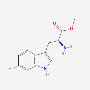 Methyl (S)-2-amino-3-(6-fluoro-1H-indol-3-yl)propanoate chemical structure (CAS 871498-18-9)