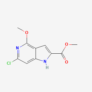 Methyl 6-chloro-4-methoxy-1H-pyrrolo[3,2-c]pyridine-2-carboxylate chemical structure (CAS 871583-21-0)