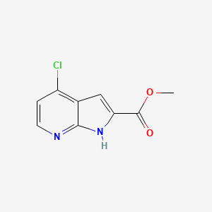 Methyl 4-chloro-1H-pyrrolo[2,3-b]pyridine-2-carboxylate chemical structure (CAS 871583-23-2)