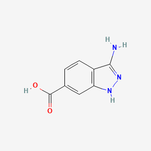 3-Amino-1H-indazole-6-carboxylic acid chemical structure (CAS 871709-92-1)
