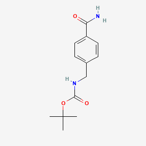 tert-Butyl 4-carbamoylbenzylcarbamate chemical structure (CAS 871721-44-7)