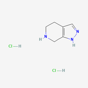 4,5,6,7-Tetrahydro-1H-pyrazolo[3,4-c]pyridine dihydrochloride chemical structure (CAS 871726-74-8)