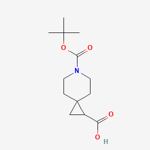 6-(tert-Butoxycarbonyl)-6-azaspiro[2.5]octane-1-carboxylic acid chemical structure (CAS 871727-05-8)