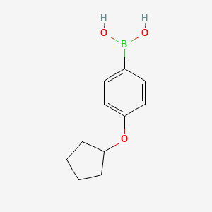 [4-(Cyclopentyloxy)phenyl]boronic acid chemical structure (CAS 871830-02-3)
