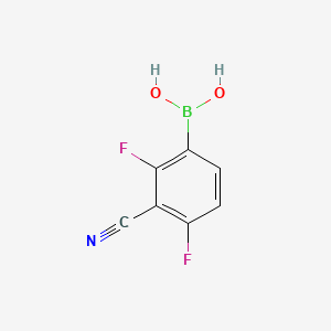 (3-Cyano-2,4-difluorophenyl)boronic acid chemical structure (CAS 871940-31-7)