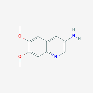 3-Amino-6,7-dimethoxyquinoline chemical structure (CAS 87199-82-4)