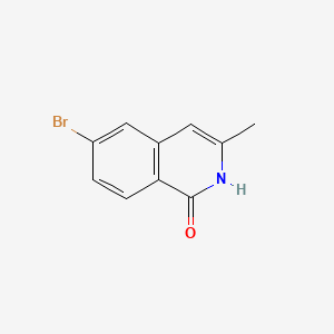 6-Bromo-3-methylisoquinolin-1(2H)-one chemical structure (CAS 872018-40-1)