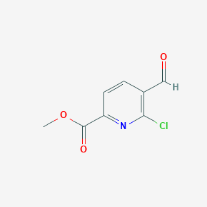 Methyl 6-chloro-5-formylpicolinate chemical structure (CAS 872029-82-8)
