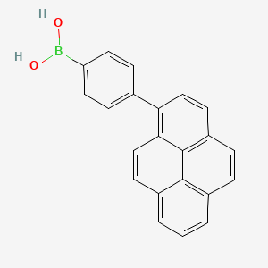 (4-(Pyren-1-yl)phenyl)boronic acid chemical structure (CAS 872050-52-7)