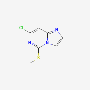 7-Chloro-5-(methylthio)imidazo[1,2-c]pyrimidine chemical structure (CAS 872059-27-3)
