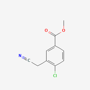Methyl 4-chloro-3-(cyanomethyl)benzoate chemical structure (CAS 872091-83-3)