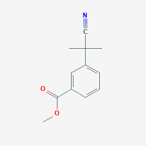 Methyl 3-(2-cyanopropan-2-yl)benzoate chemical structure (CAS 872091-85-5)