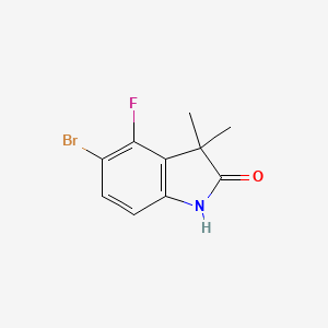 5-Bromo-4-fluoro-3,3-dimethylindolin-2-one chemical structure (CAS 872141-28-1)