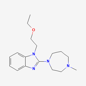 1-(2-Ethoxyethyl)-2-(4-methyl-1,4-diazepan-1-yl)-1H-benzo[d]imidazole chemical structure (CAS 87233-61-2)