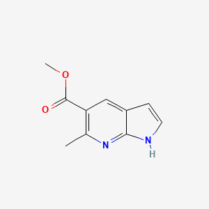 Methyl 6-methyl-1H-pyrrolo[2,3-b]pyridine-5-carboxylate chemical structure (CAS 872355-54-9)