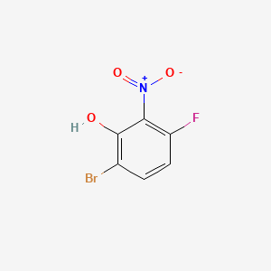 6-Bromo-3-fluoro-2-nitrophenol chemical structure (CAS 872363-59-2)