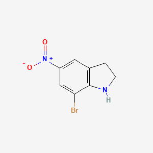 7-Bromo-5-nitroindoline chemical structure (CAS 87240-06-0)