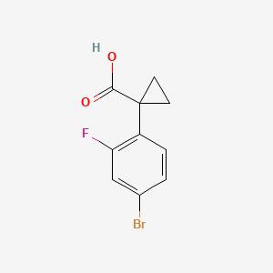 1-(4-Bromo-2-fluorophenyl)cyclopropanecarboxylic acid chemical structure (CAS 872422-15-6)