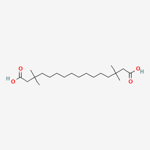 3,3,14,14-Tetramethylhexadecanedioic acid chemical structure (CAS 87272-20-6)