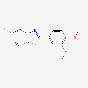 2-(3,4-Dimethoxyphenyl)-5-fluorobenzo[d]thiazole chemical structure (CAS 872726-44-8)