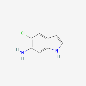 5-Chloro-1H-indol-6-amine chemical structure (CAS 873055-23-3)