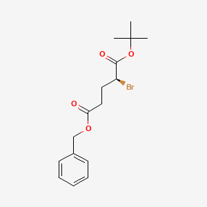 5-Benzyl 1-(tert-butyl) (S)-2-bromopentanedioate chemical structure (CAS 873201-11-7)
