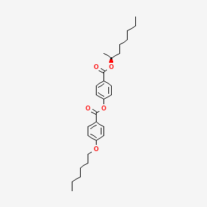 (S)-Octan-2-yl 4-((4-(hexyloxy)benzoyl)oxy)benzoate chemical structure (CAS 87321-20-8)