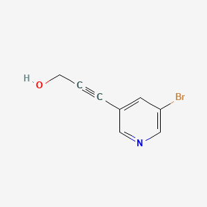 3-(5-Bromopyridin-3-yl)prop-2-yn-1-ol chemical structure (CAS 873302-37-5)