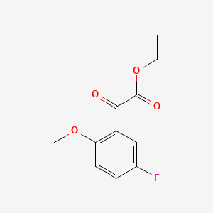 Ethyl 5-fluoro-2-methoxybenzoylformate chemical structure (CAS 873548-10-8)