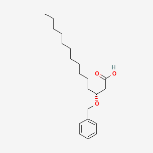 (R)-3-(Benzyloxy)tetradecanoic acid chemical structure (CAS 87357-67-3)